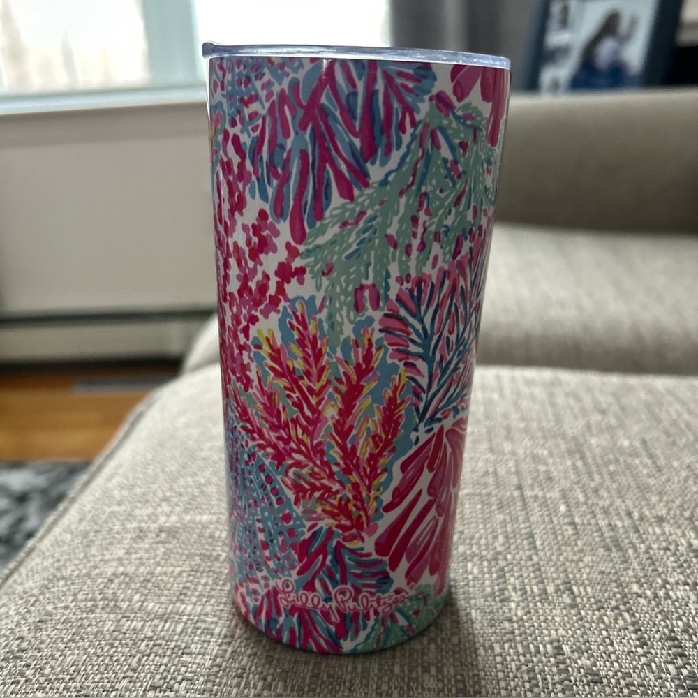 Lilly Pulitzer 16 OZ SPLASHDANCE SLIM TUMBLER Hot/Cold Stainless Steel